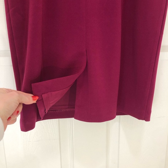 Eliza J Fuchsia Plum‎ Bell Sleeve Midi Sheath Dress. Size 6 - Picture 10 of 16